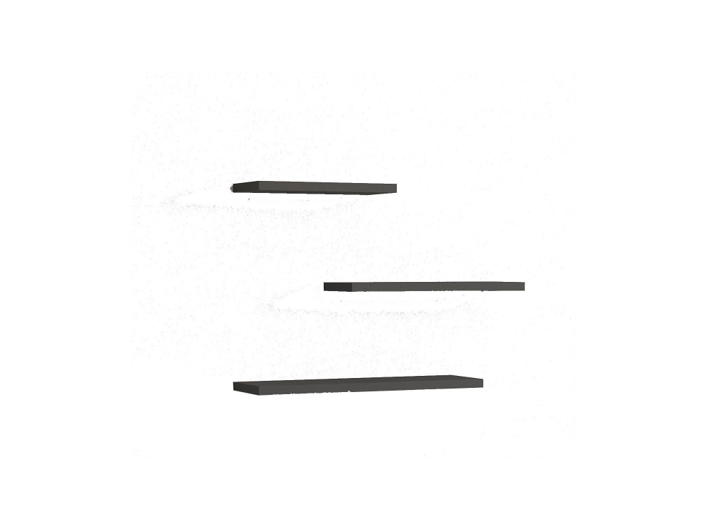 Estantería de pared de madera "Leila" - 50 x 2 x 14 cm - Gris antracita