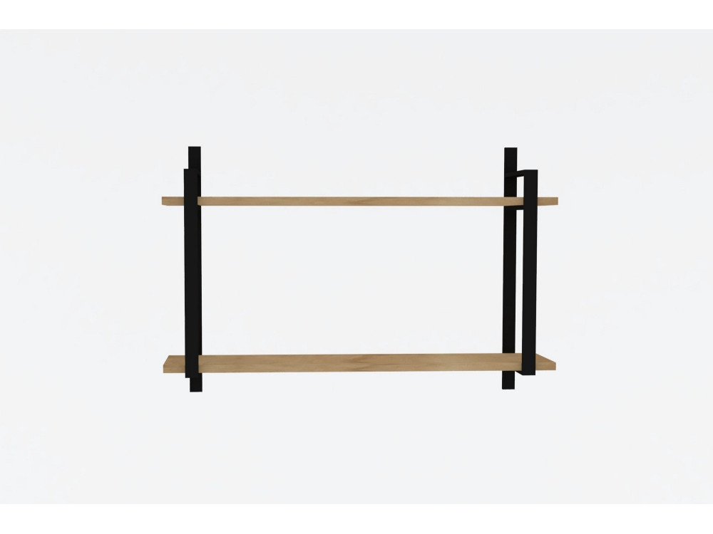 Estantería de pared de madera "Abat" - 90 x 22 x 60 cm - Nogal