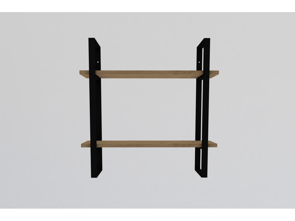 Estantería de pared de madera "Buba" - 70 x 22 x 70 cm - Marrón