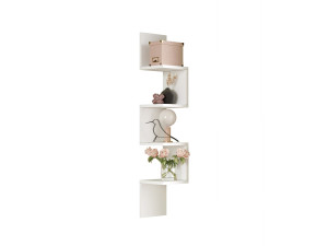 Estantería de pared de madera "WL9" - 22 x 22 x 117 cm - Blanco