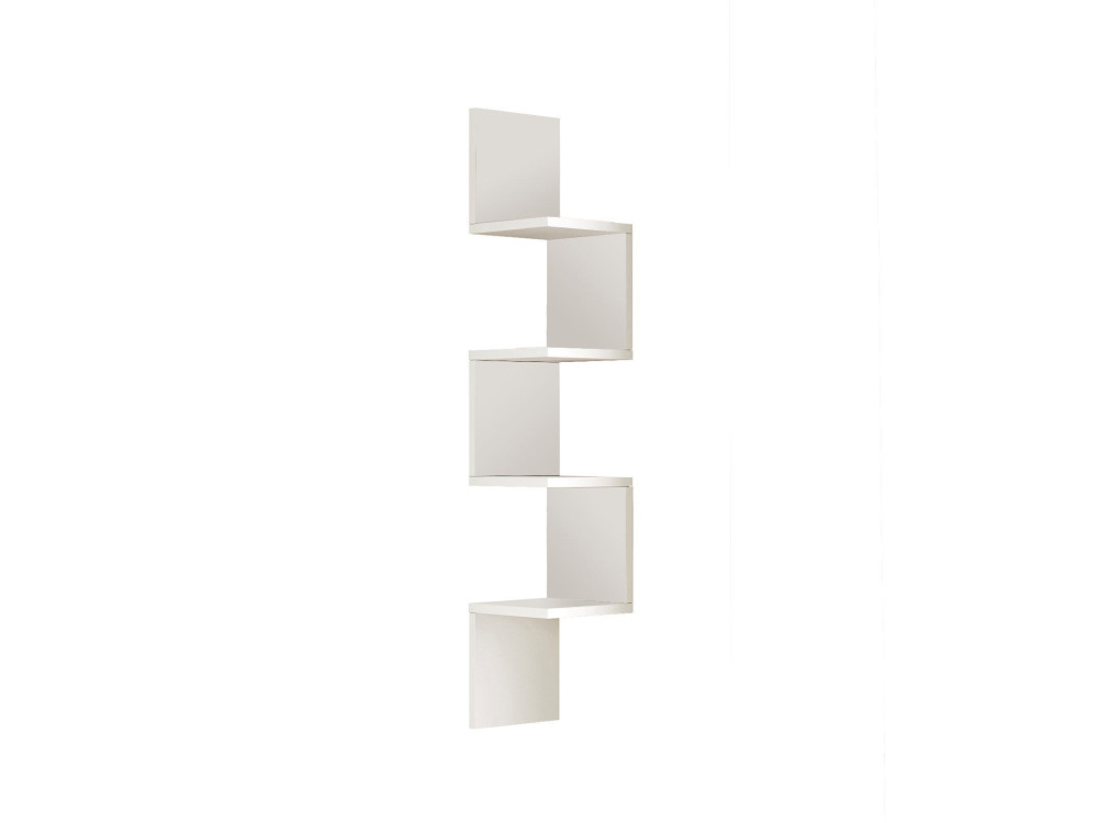 Estantería de pared de madera "WL9" - 22 x 22 x 117 cm - Blanco