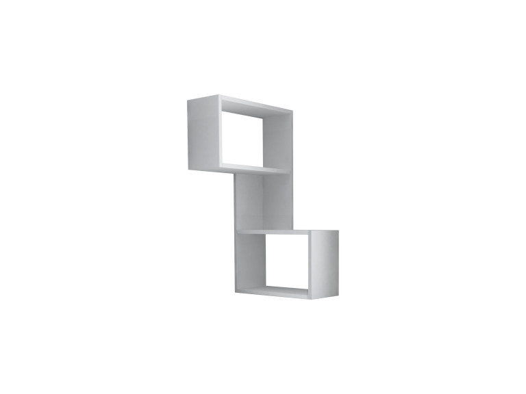 Estante de pared de madera "Part" - 47 x 20 x 85 cm - Blanco
