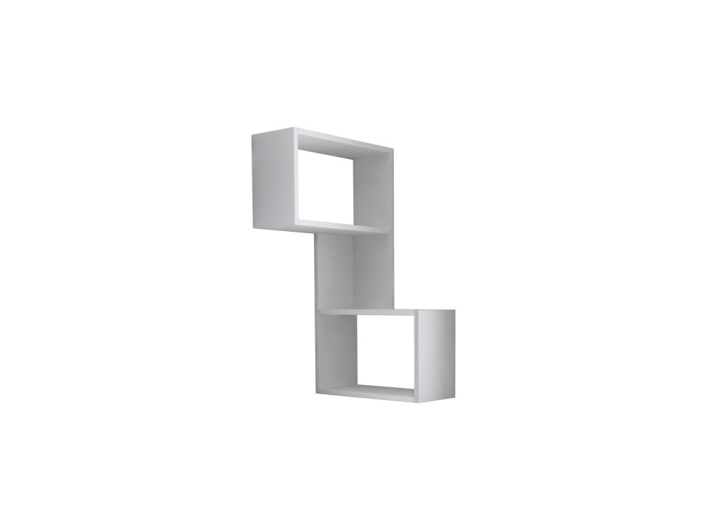 Estante de pared de madera "Part" - 47 x 20 x 85 cm - Blanco