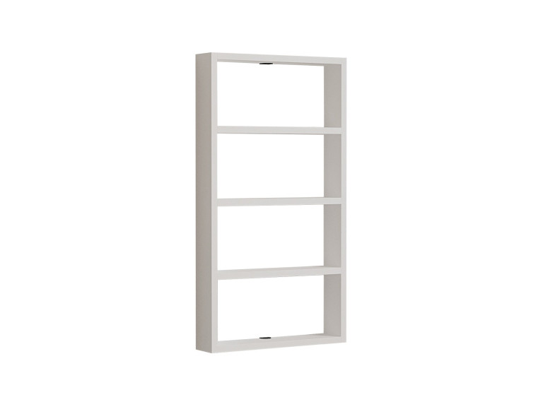 Estantería de pared de madera "Quatro" - 43 x 9 x 80 cm - Blanco