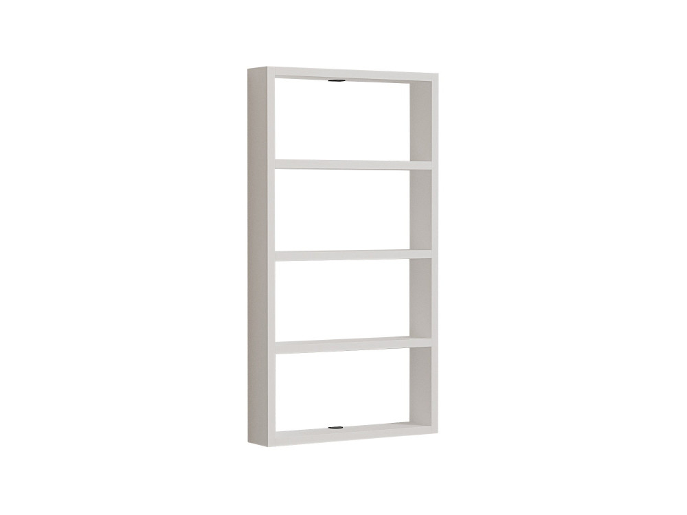 Estantería de pared de madera "Quatro" - 43 x 9 x 80 cm - Blanco