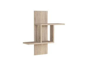 Estantería de pared de madera "Mill" - 64 x 20 x 70 cm - roble Sonoma