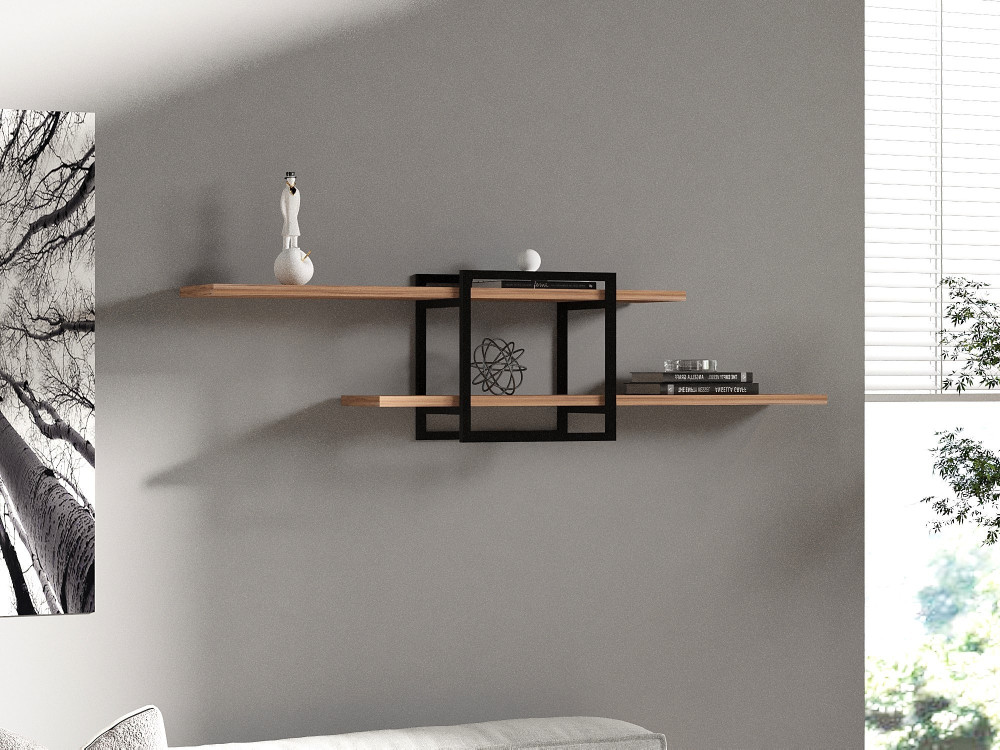 Estantería de pared de madera "Mone" - 120 x 18 x 30 cm - Pino Atlántico