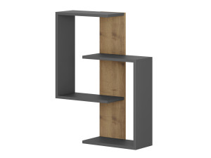 Estantería de pared de madera "Paranoid" - 64 x 22 x 85 cm - AntracitaRoble