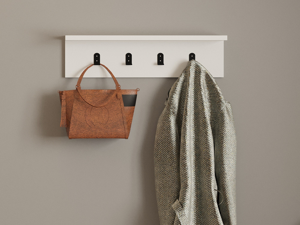 Estantería de pared de madera "Ayla" - 60 x 16 x 14 cm - Blanco
