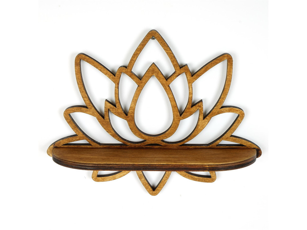 Estantería de pared de madera "Raf264" - 33 x 10 x 26 cm - Nogal