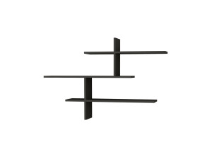 Estantería de pared de madera "Leo" - 123 x 22 x 80 cm - Antracita