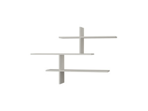 Estante de pared de madera "Leo" - 123 x 22 x 80 cm - Blanco