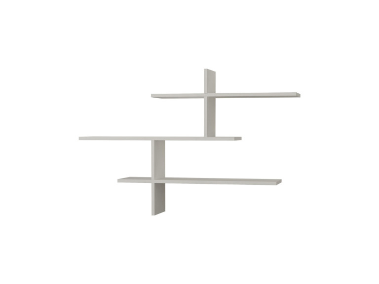 Estante de pared de madera "Leo" - 123 x 22 x 80 cm - Blanco