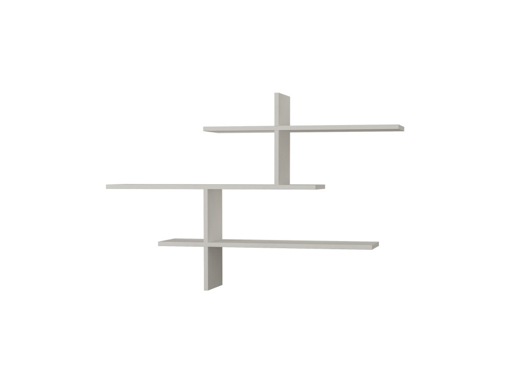 Estante de pared de madera "Leo" - 123 x 22 x 80 cm - Blanco