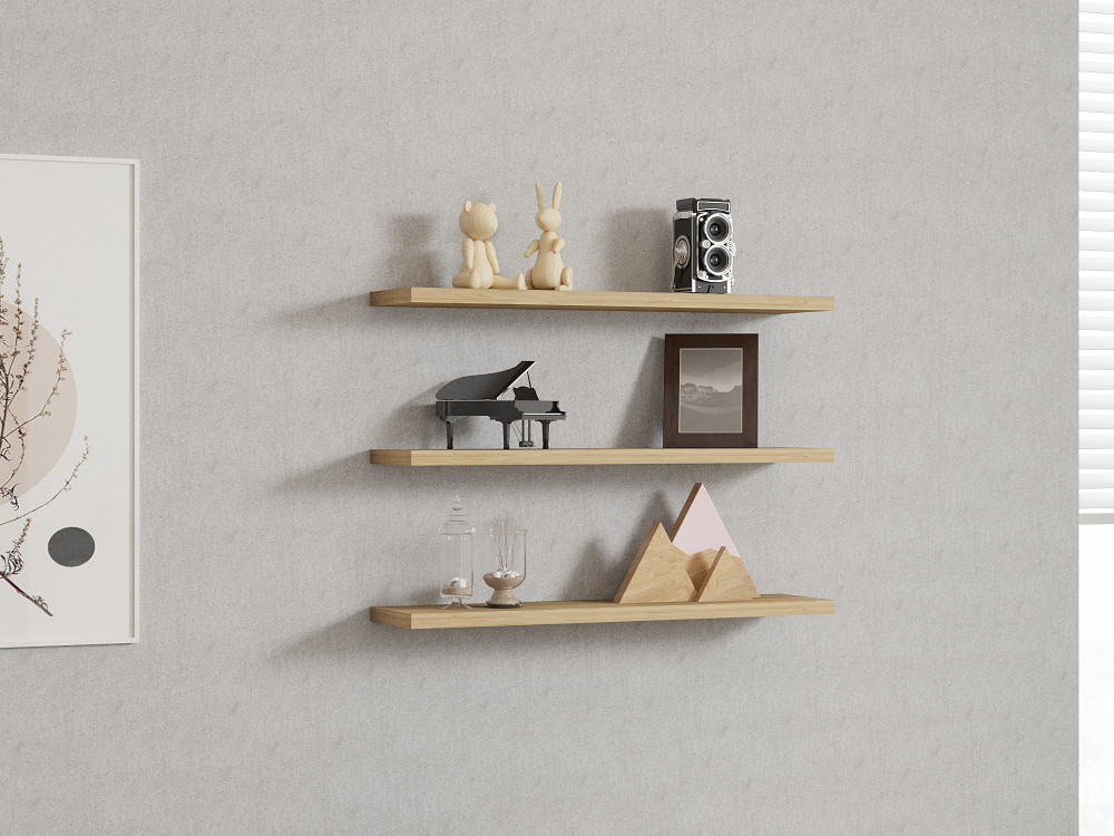 Estante de pared de madera "Boss" - 60 x 1 x 14 cm - Saphir