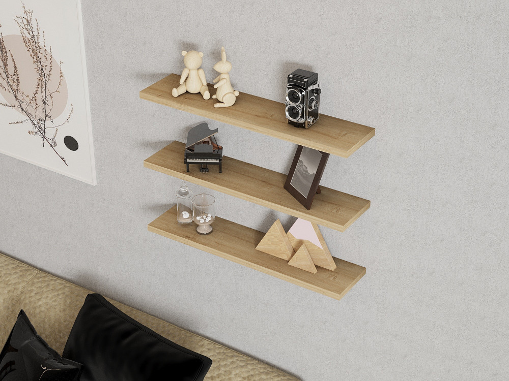 Estante de pared de madera "Boss" - 60 x 1 x 14 cm - Saphir