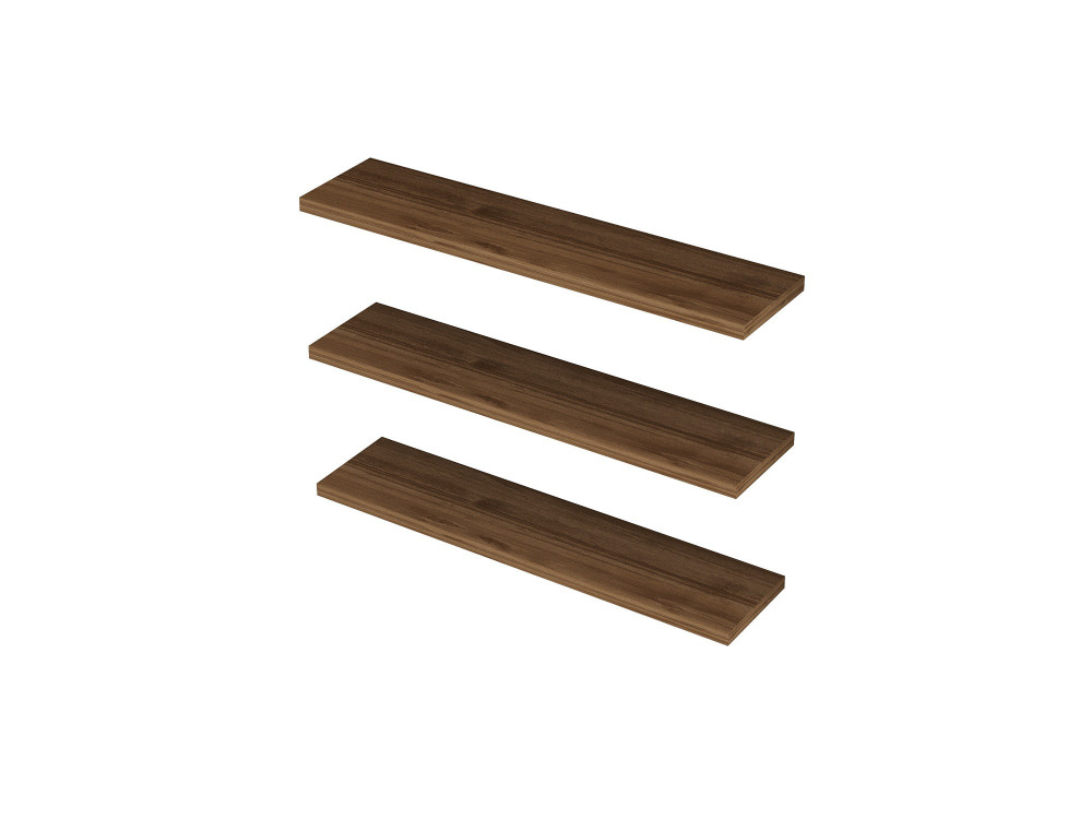 Estante de pared de madera "Boss" - 60 x 1 x 14 cm - Nogal