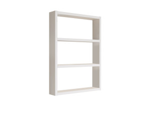 Estantería de pared de madera "PR1" - 43 x 9 x 60 cm - Blanco
