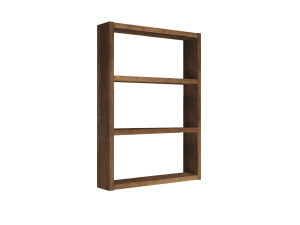 Estantería de pared de madera "PR1" - 43 x 9 x 60 cm - Nogal