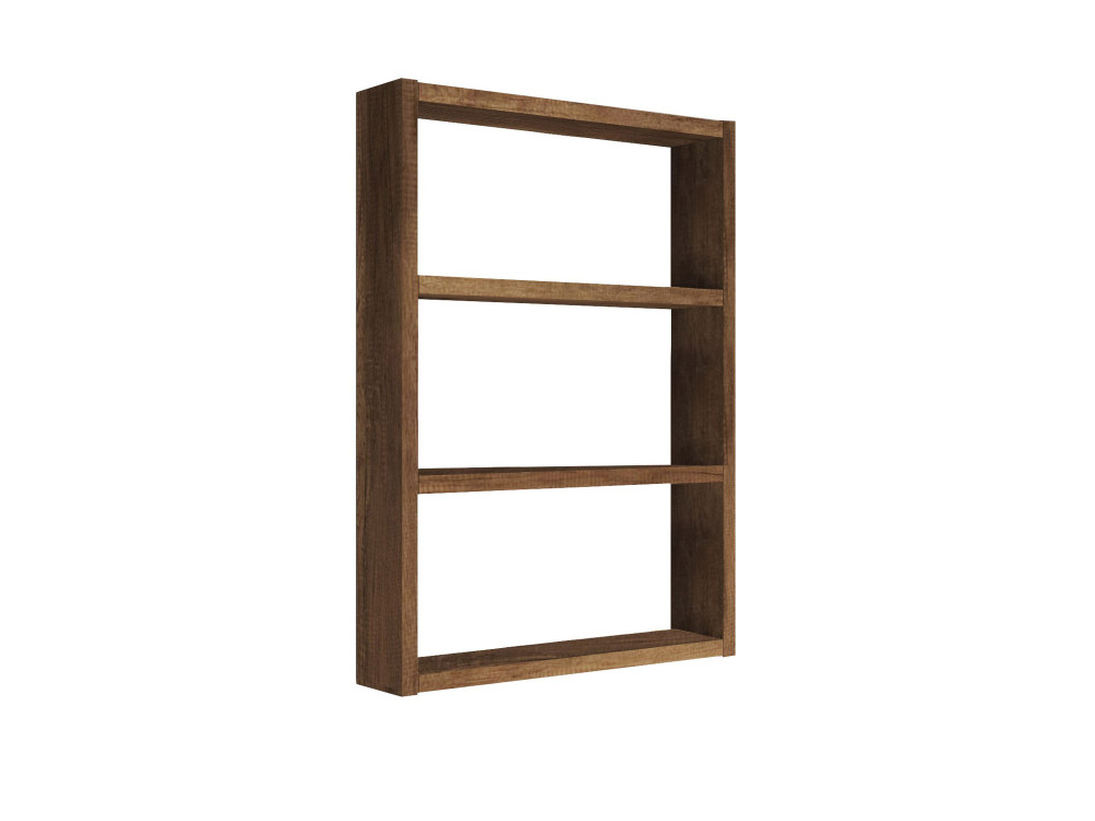 Estantería de pared de madera "PR1" - 43 x 9 x 60 cm - Nogal