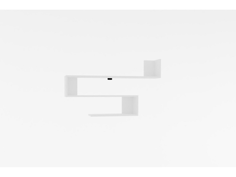 Estantería de pared de madera "Penne" - 120 x 20 x 71 cm - Blanco