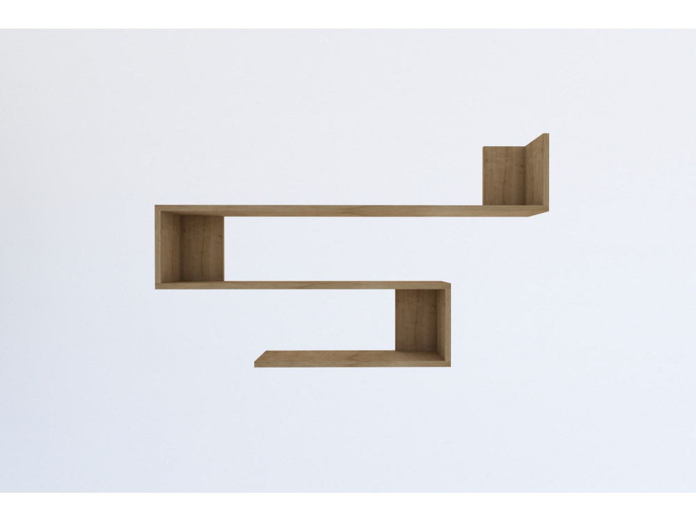 Estantería de pared de madera "Penne" - 120 x 20 x 71 cm - Roble zafiro