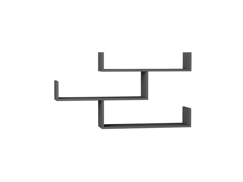 Estantería de pared de madera "Tibet" - 120 x 22 x 67 cm - Antracita