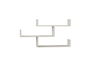 Estante de pared de madera "Tibet" - 119 x 23 x 66 cm - Blanco