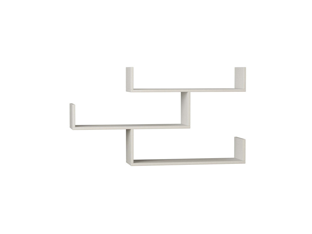 Estante de pared de madera "Tibet" - 119 x 23 x 66 cm - Blanco