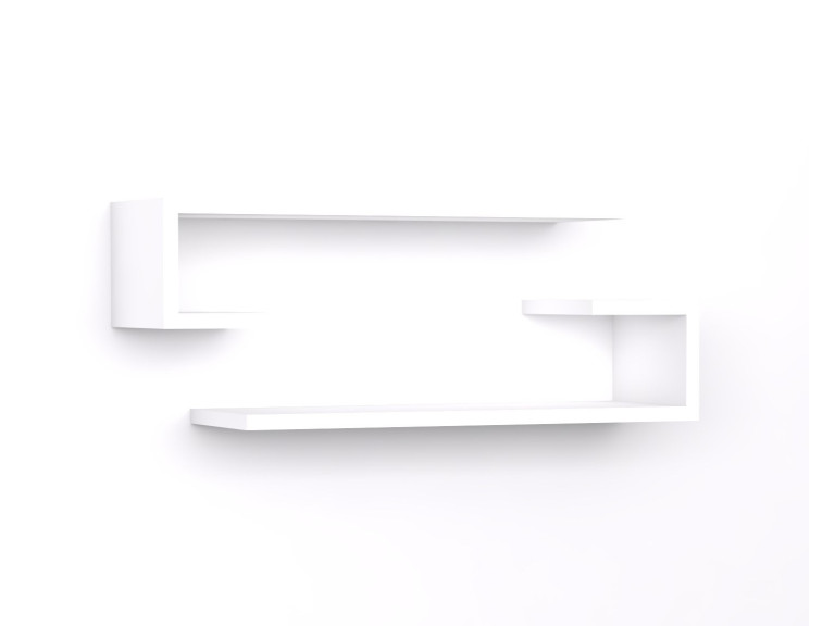 Estantería de pared de madera "Eldo" - 60 x 19 x 15 cm - Blanco