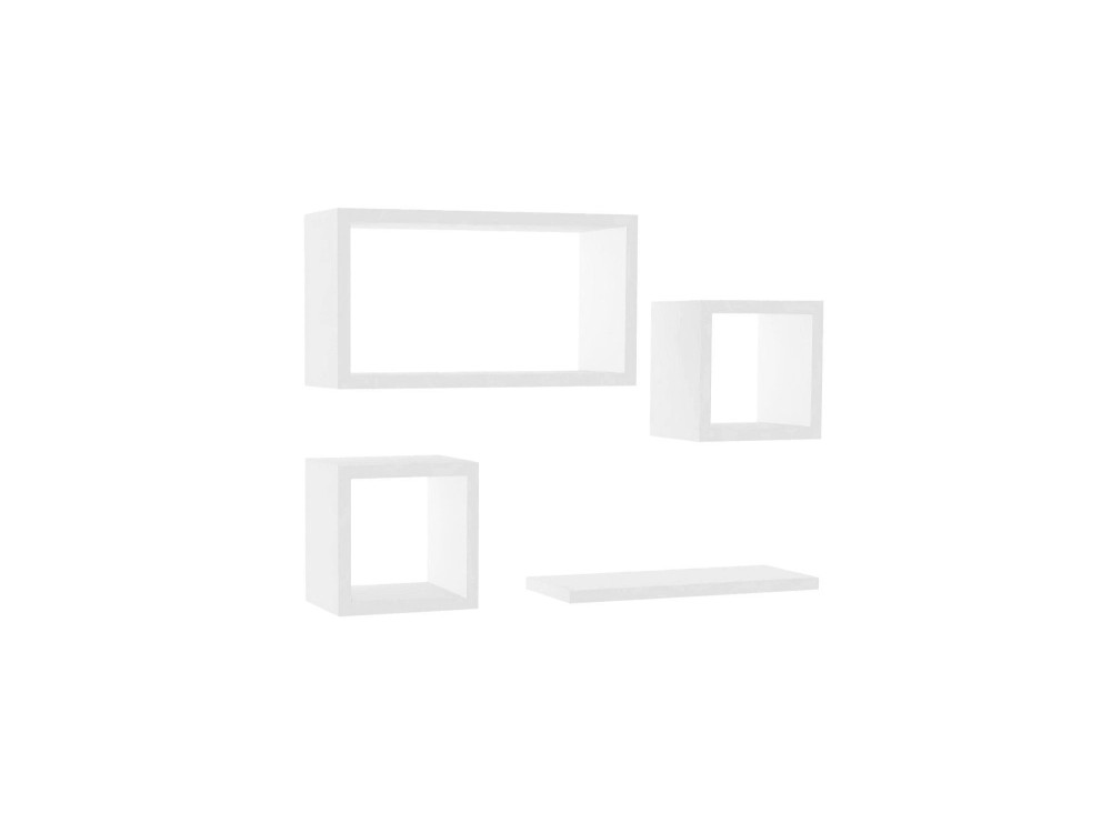 Estantería de pared de madera "Babi" - 43 x 15 x 23 cm - Blanco