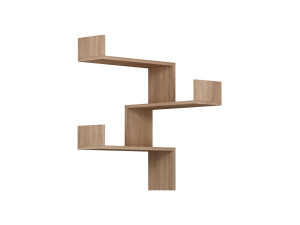 Estantería de pared de madera "Luksa" - 60 x 90 x 60 cm - Roble