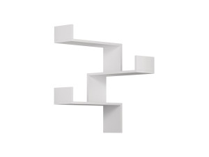 Estantería de pared de madera "Luksa" - 60 x 60 x 90 cm - Blanco