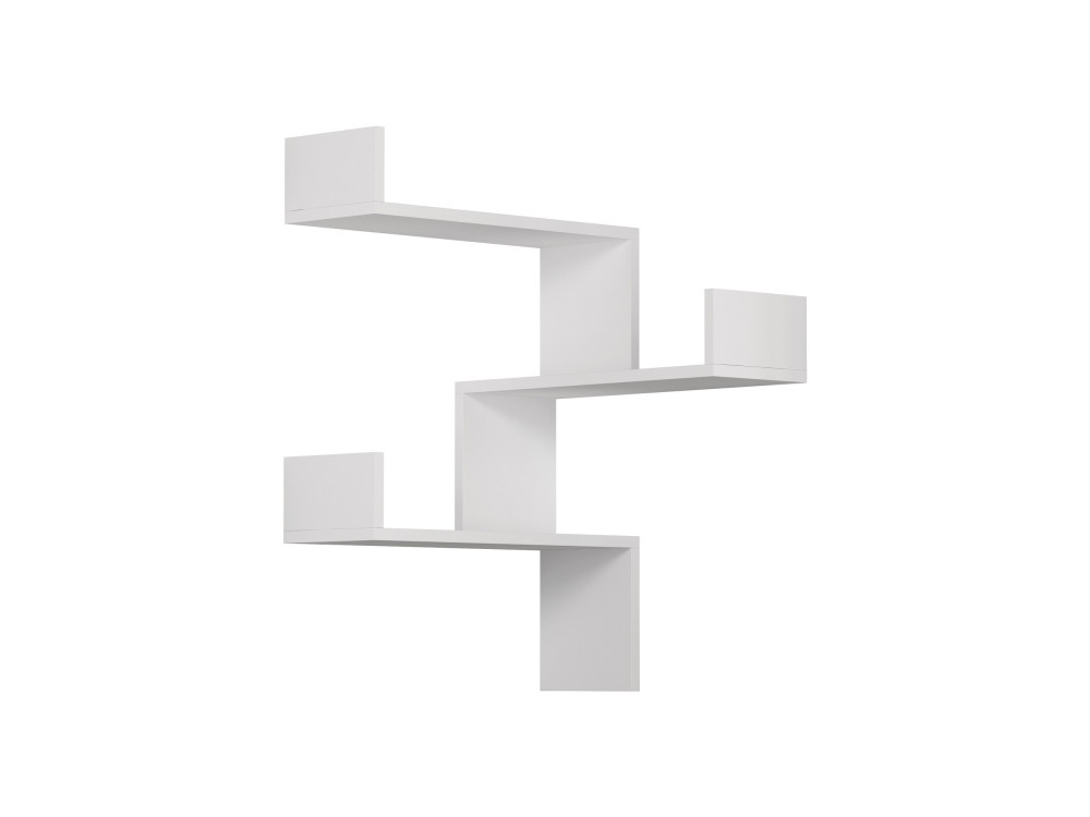 Estantería de pared de madera "Luksa" - 60 x 60 x 90 cm - Blanco