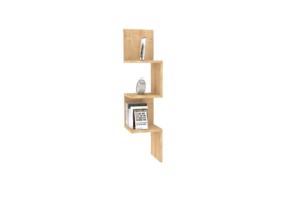 Estantería de pared de madera "Zikzak" - 25 x 25 x 105 cm - Saphir