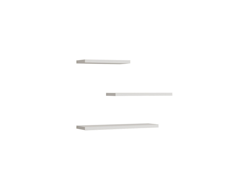 Estante de pared de madera "Leila" - 50 x 14 x 2 cm - Blanco