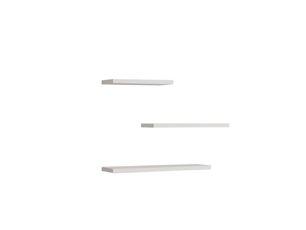 Estante de pared de madera "Leila" - 50 x 14 x 2 cm - Blanco