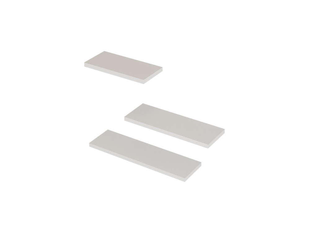 Estante de pared de madera "Leila" - 50 x 14 x 2 cm - Blanco