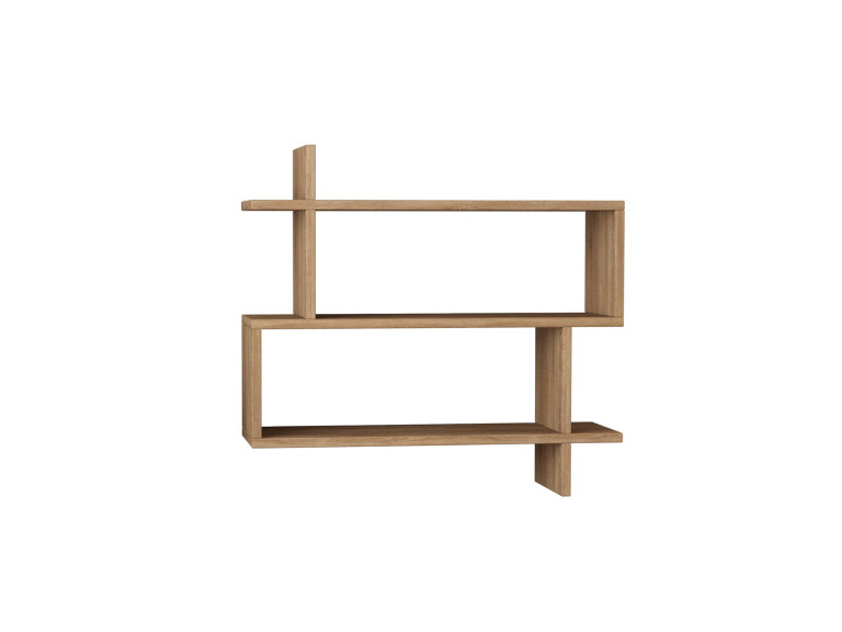 Estantería de pared de madera "Paralel" - 70 x 22 x 65 cm - Marrón