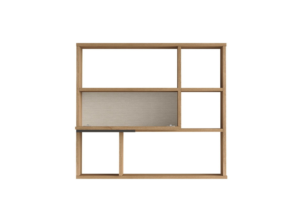Estantería de pared de madera "Calvin" - 90 x 22 x 81 cm - Marrón