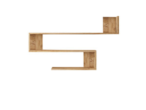Estantería de pared de madera "Wlad" - 120 x 14 x 71 cm - Marrón