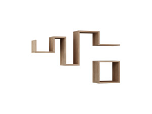 Estante de pared de madera "Follow" - 116 x 20 x 45 cm - Marrón
