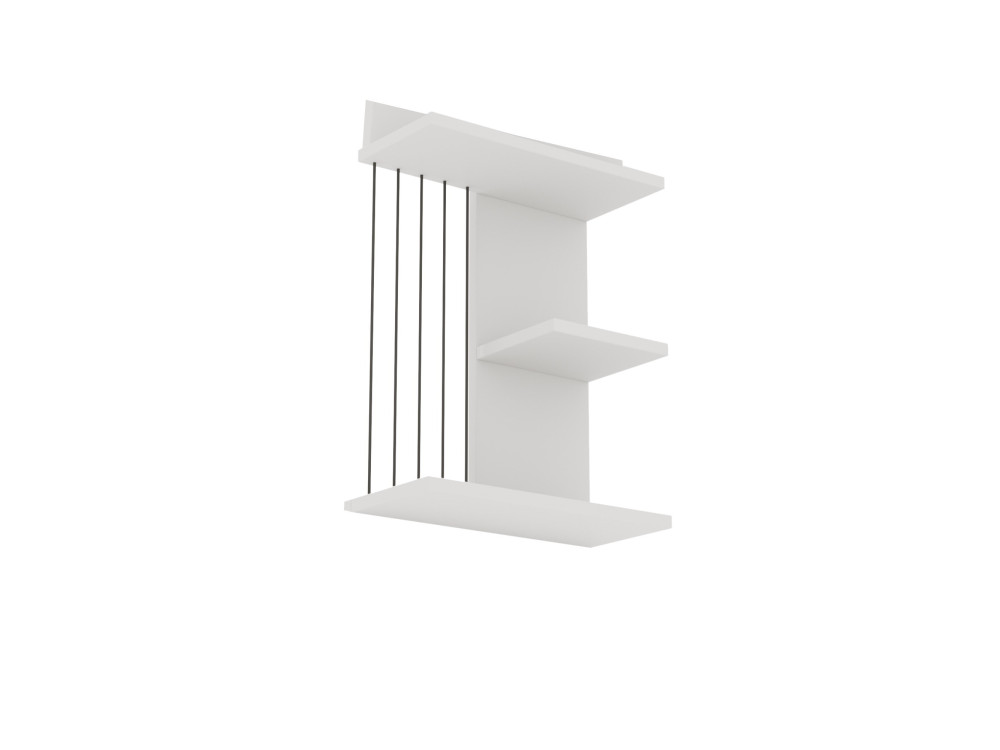 Estantería de pared de madera "Kinik" - 40 x 19 x 60 cm - Blanco