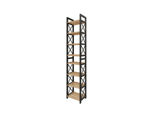 Estantería de madera multifuncional "Mini" 23 x 18 x 128 cm - Negra