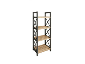 Estante de madera multifuncional "Mini" - 23 x 18 x 64 cm - Negro