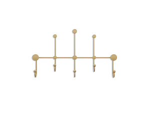 Gancho de pared metálico "iyon-A" - 80 x 10 x 45 cm - Oro