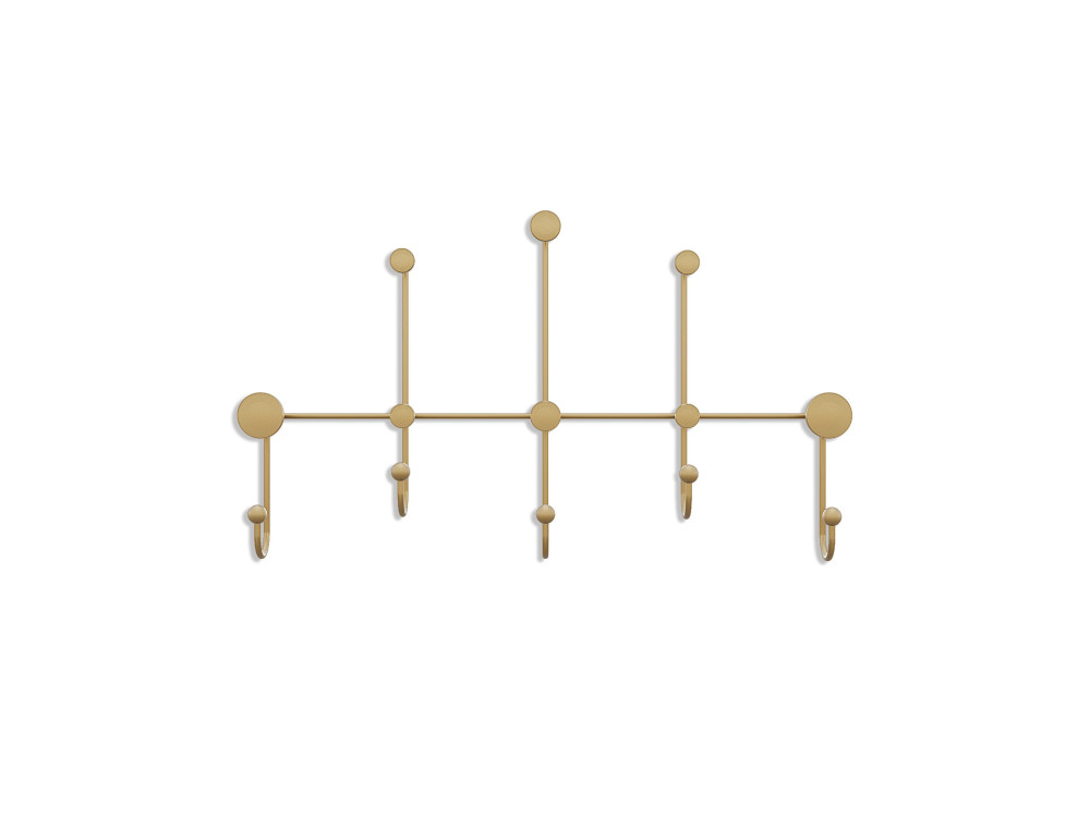 Gancho de pared metálico "iyon-A" - 80 x 10 x 45 cm - Oro