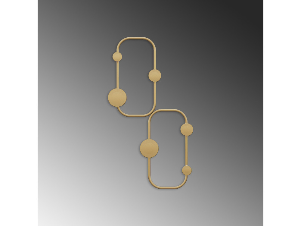 Gancho de pared de metal "Mariquita" - 26 x 5 x 48 cm - Oro