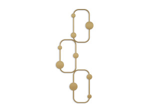 Gancho de pared de metal "Lizzard" - 28 x 5 x 70 cm - Oro
