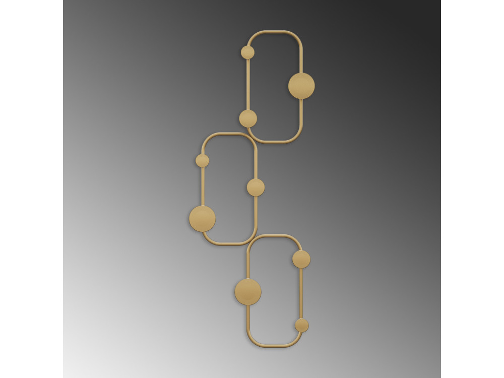 Gancho de pared de metal "Lizzard" - 28 x 5 x 70 cm - Oro